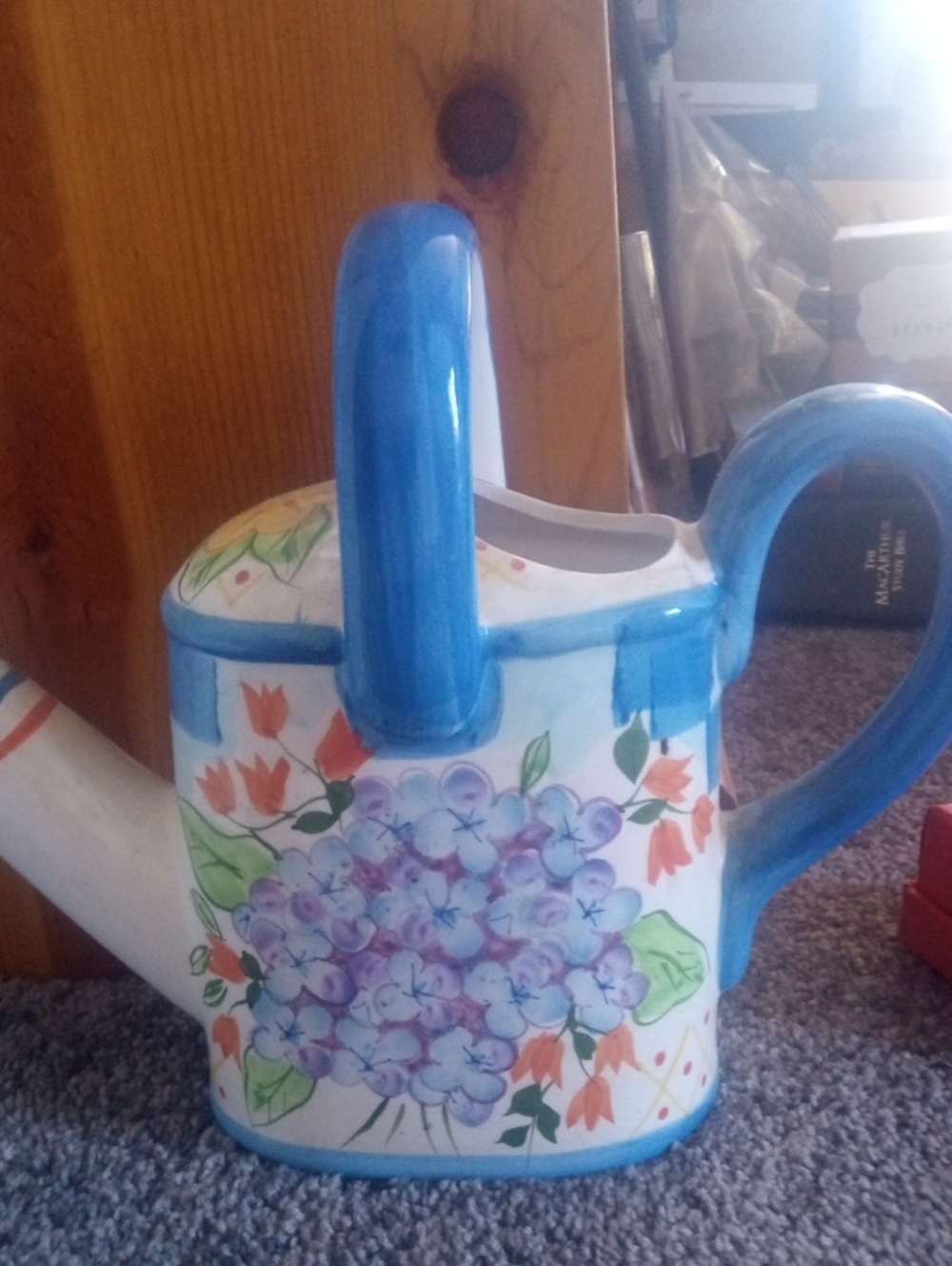 Catherine's Garden hand painted Ceramic Two Sided Watering Pot